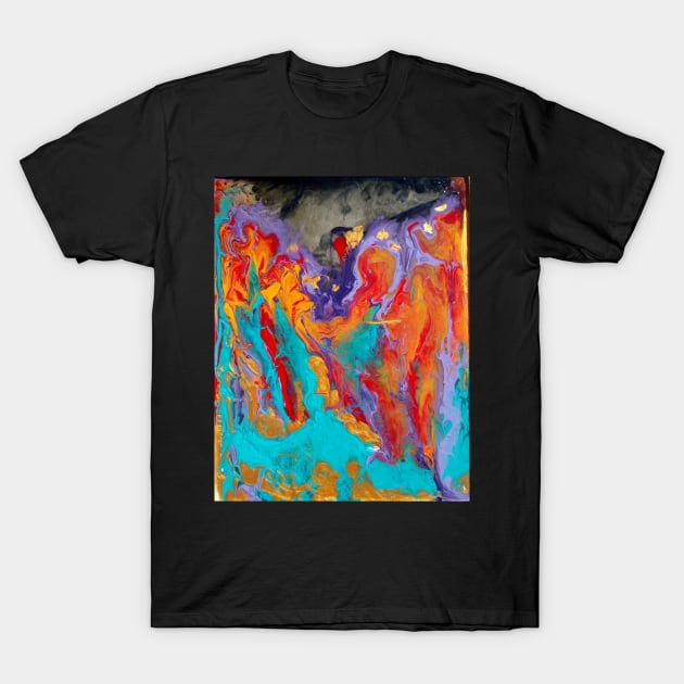 Autumn Memories Resin Art T-Shirt by druidwolfart